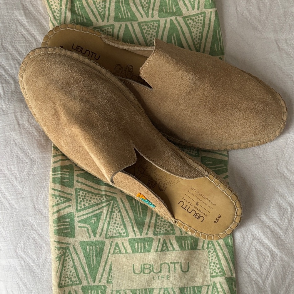 Ubuntu Life Tan Espadrilles for Women. Handmade.